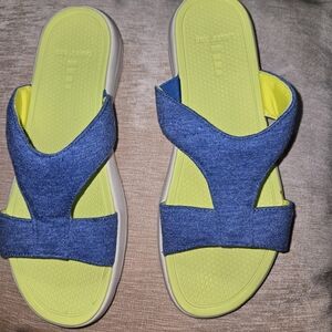 Lani Blue and Yellow Sporty Sandals